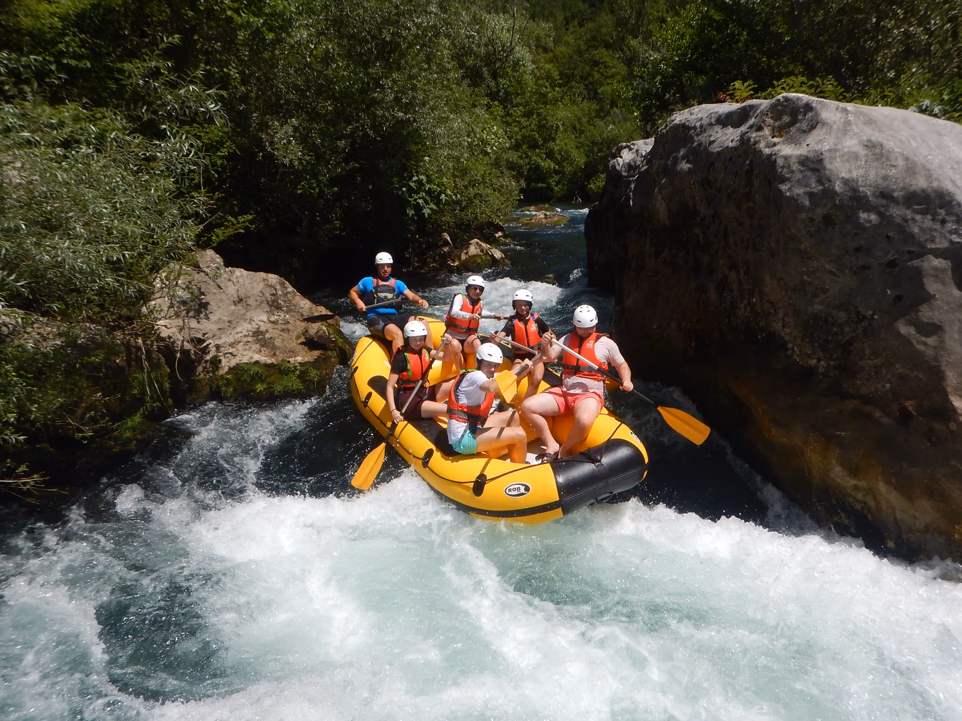 Rafting on the Cetina river near Omiš, Croatia